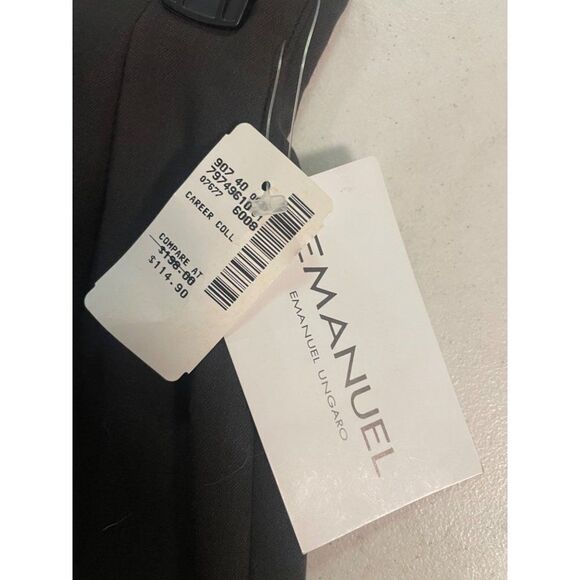 Emanuel Ungaro 100% wool Black Pencil Skirt NWT Off Fifth 8 /42 Fits 4 6 - Picture 4 of 5